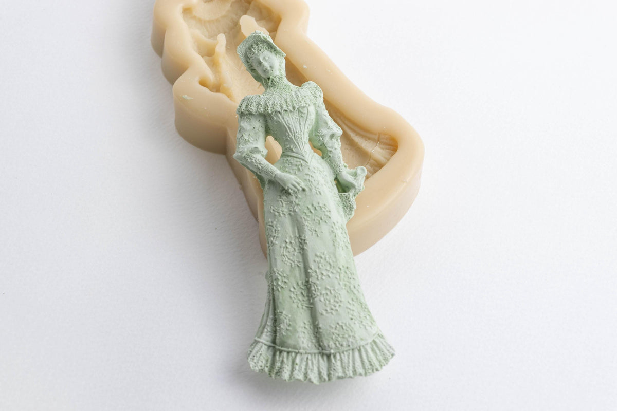 Renaissance Woman Silicone Mold, Victorian Costume Decor