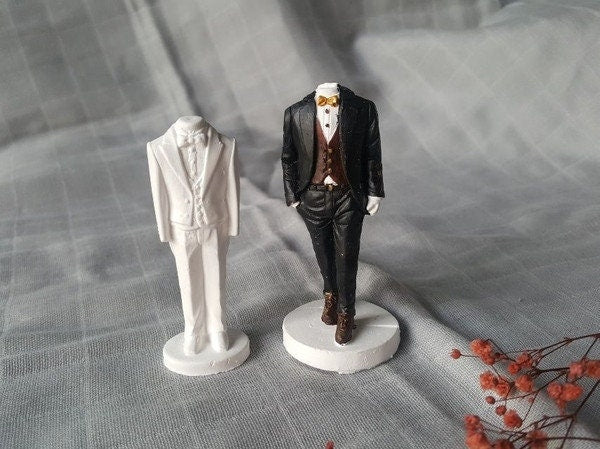 Groom Tuxedo Silicone Mold, Two-Part 3D Wedding Mold