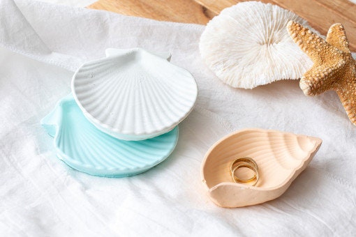 Seashell Silicone Mold, Handmade Decorative Shell Tray, Resin Casting