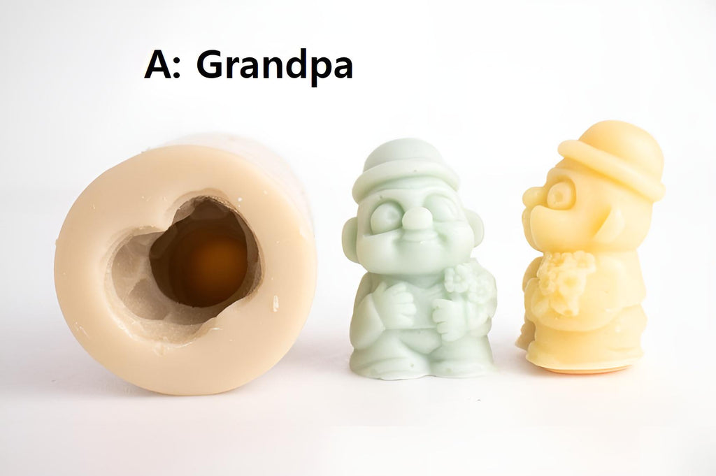 Dolhareubang Silicone Mold, Stone Grandpa Grandma Figurine