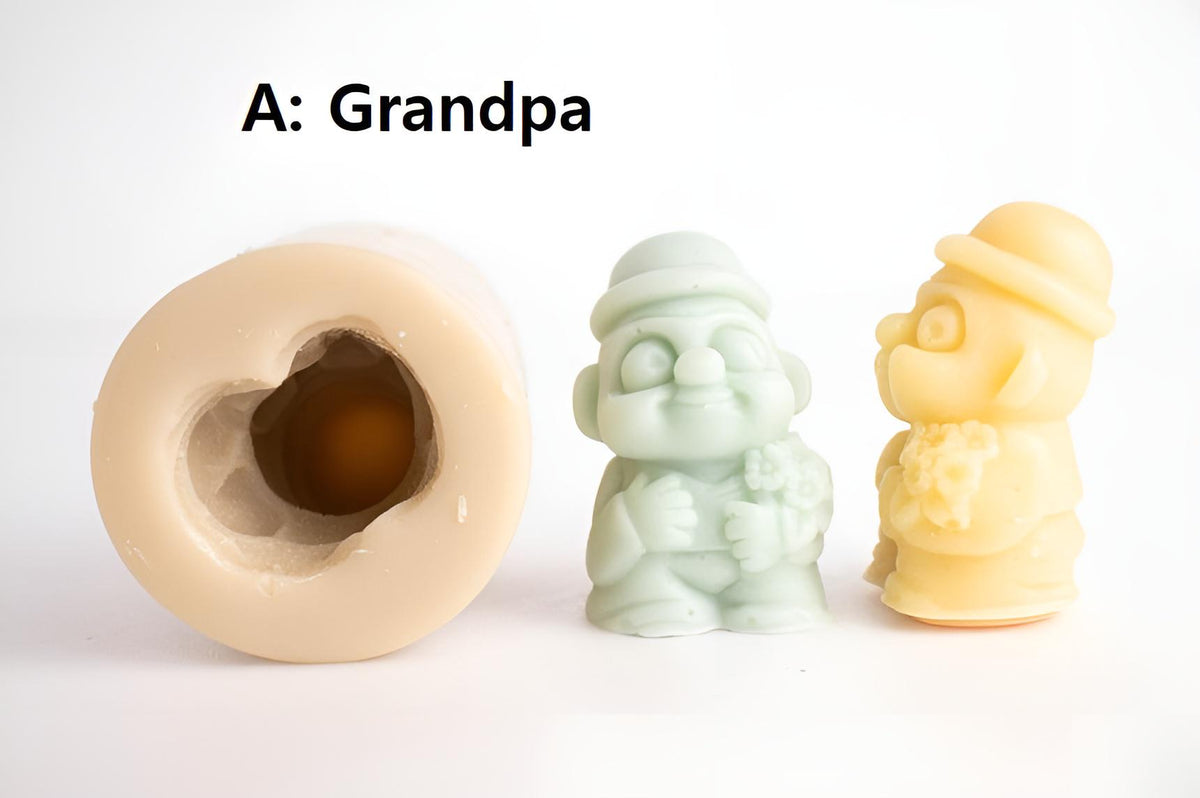 Dolhareubang Silicone Mold, Stone Grandpa Grandma Figurine