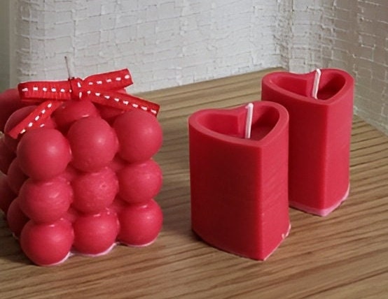 Rubik's Cube Silicone Candle Mold, Bubble Design