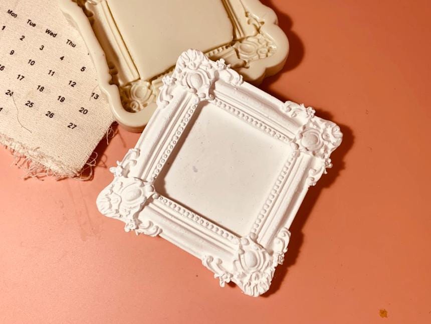 Antique Picture Frame Silicone Mold, Roman Column Tray, Cake Decor