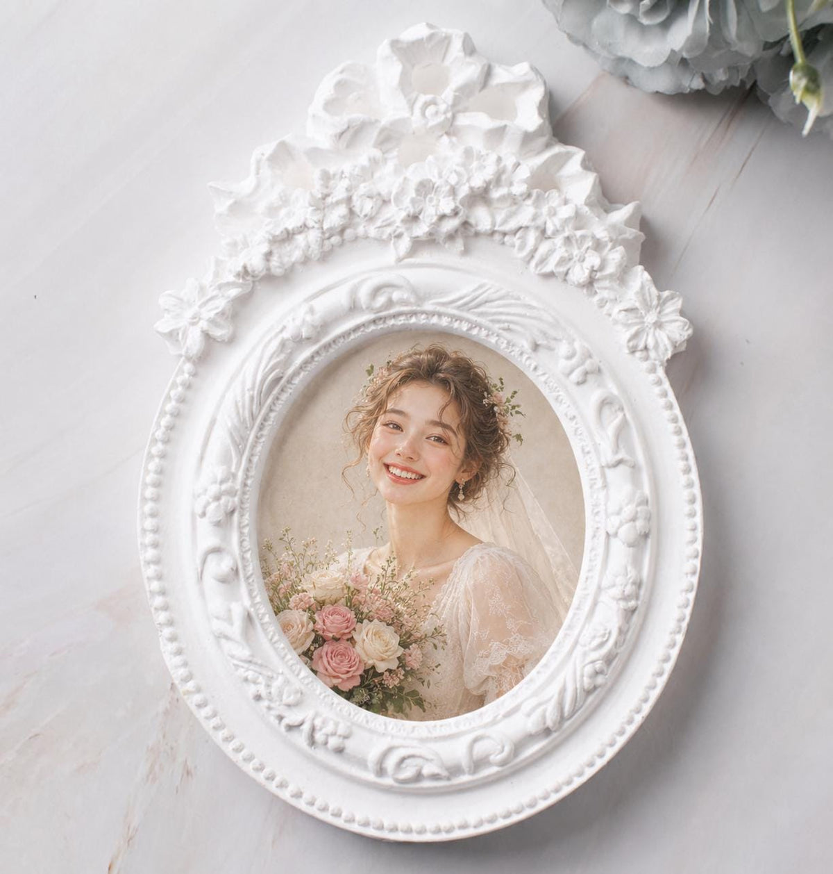 Flower Crown Frame Silicone Mold, Vintage Decor Tray, Intaglio Art, Wedding Gift Making