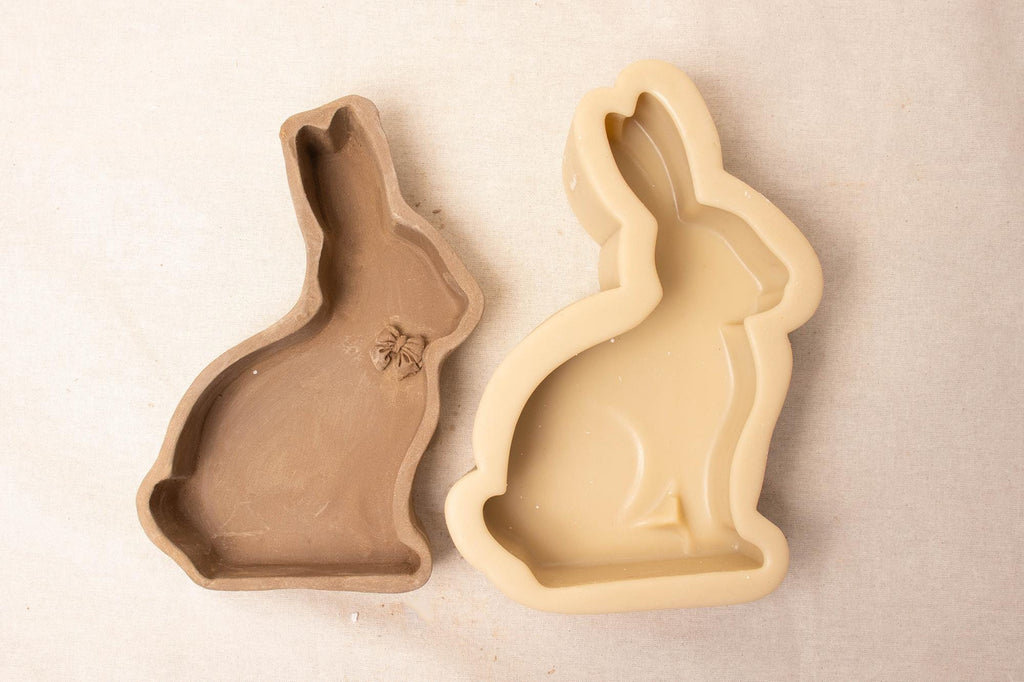 Large Easter Bunny Silicone Mold, Food Grade Tray, Soap, Candle