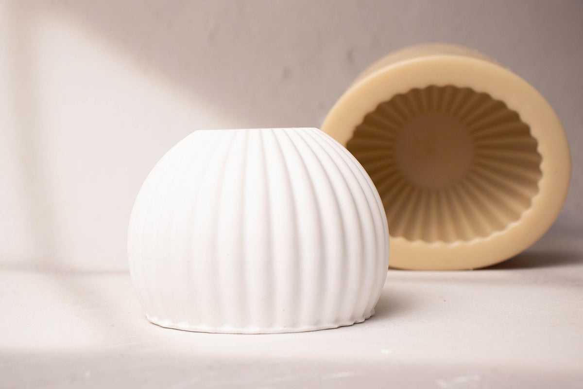 Stripe Dome Bowl Mother Mold, Pottery Plaster Mold Making