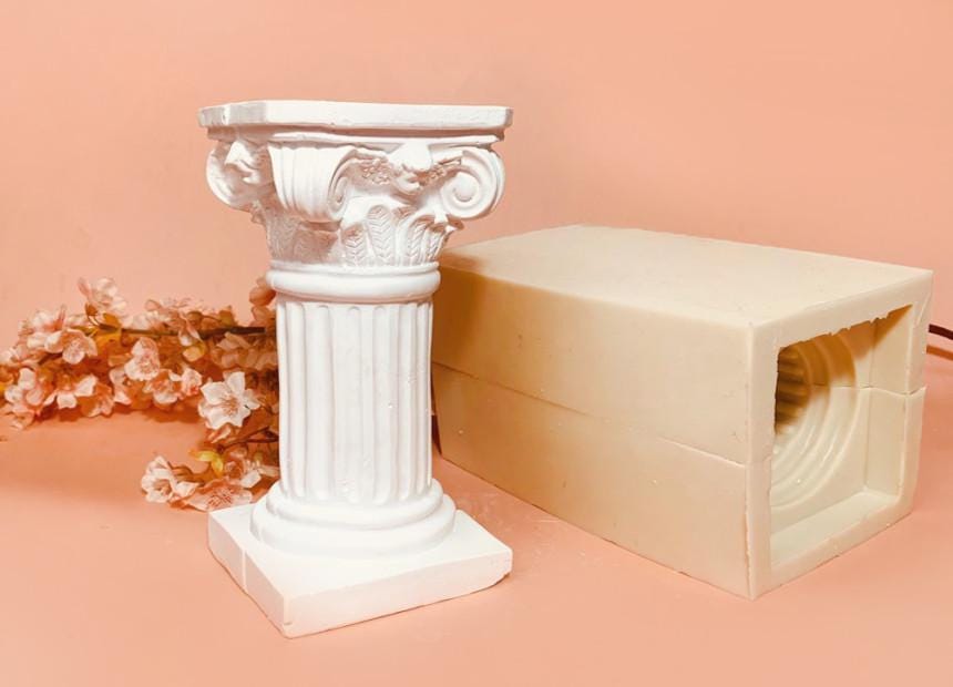 Roman Column Silicone Mold, Statue Deco, Concrete Gypsum Soap Casting
