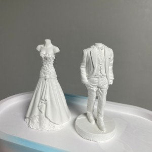 Groom Tuxedo Silicone Mold, Two-Part 3D Wedding Mold