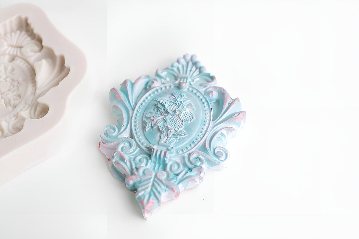 Vintage Style Silicone Mold, Antique Decor, Candle, Clay, Soap