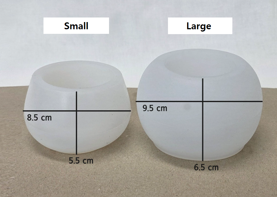 Round Mini Planter Candle Vessel Silicone Mold for Succulent Flower Candle Pot Mold