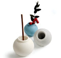 Korean Moon Jar Dal Hangari Round Mini Vase Incense Holders for Candle, Plaster, Resin, Jesmonite
