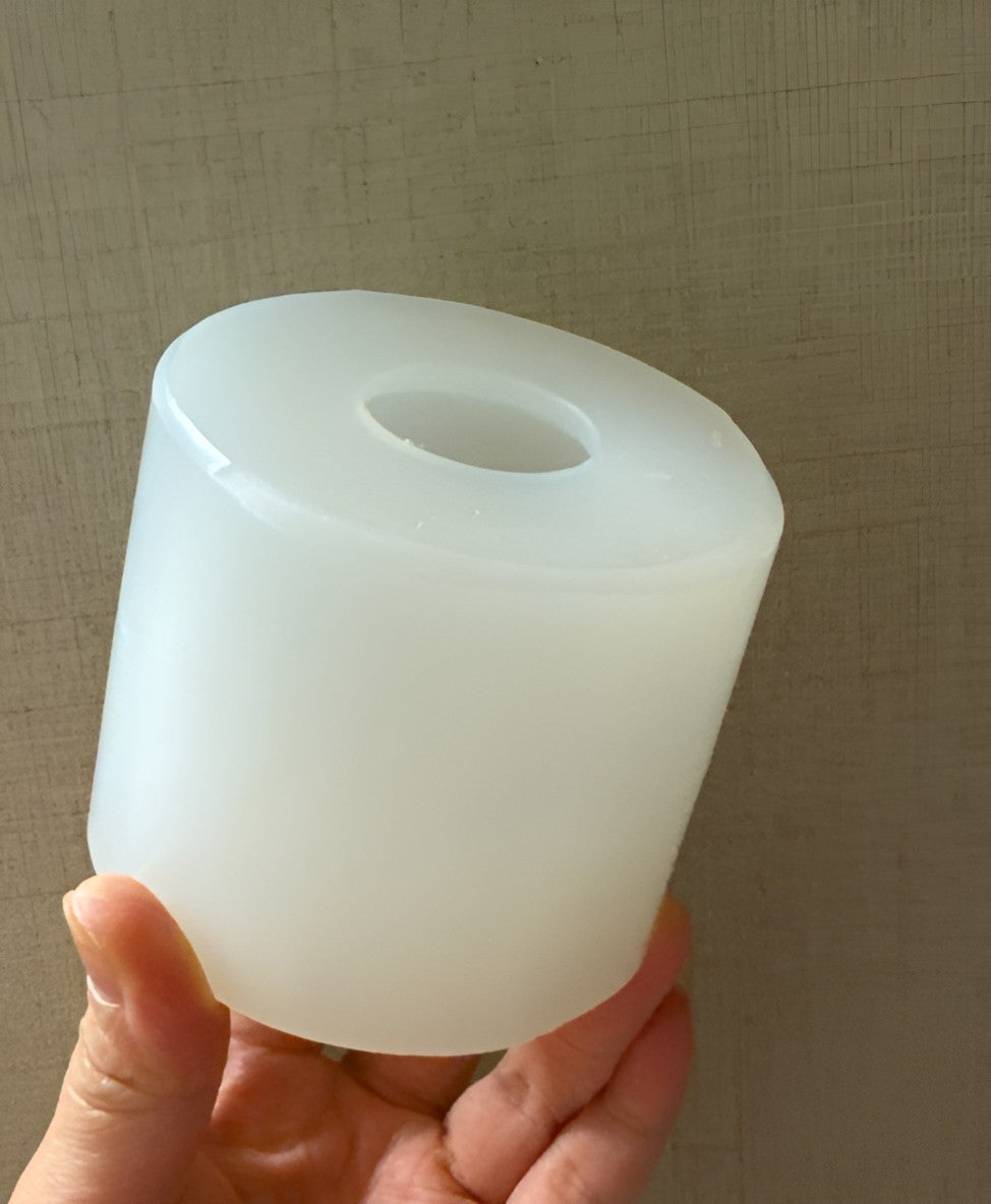 Korean Moon Jar Dal Hangari Round Mini Vase Incense Holders for Candle, Plaster, Resin, Jesmonite