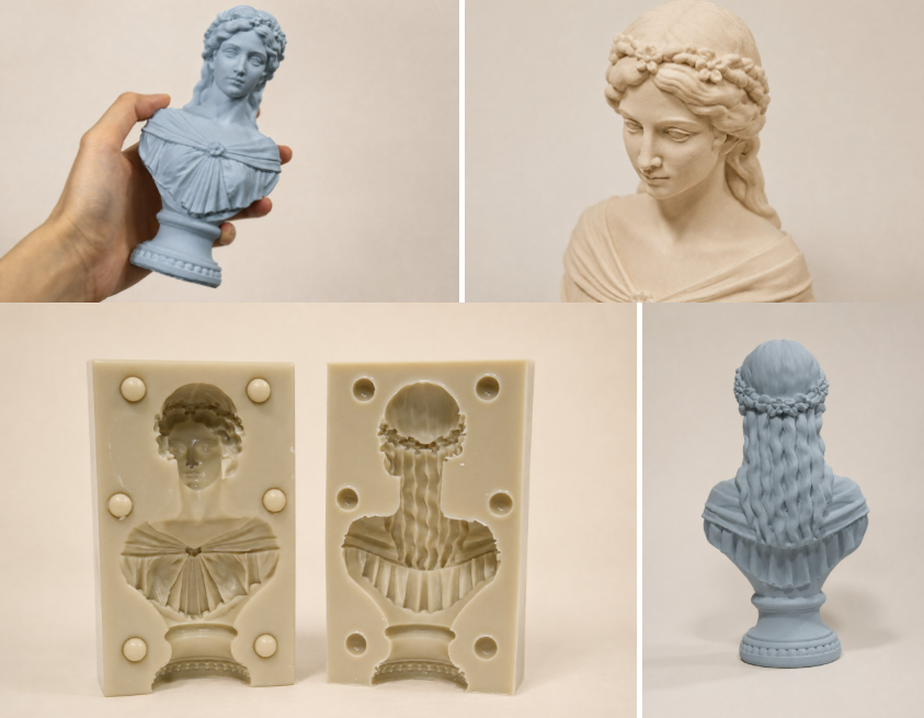 Greek Goddess & Mythology Bust Silicone Mold for Wall Deco, Jesmonite, Plaster, Resin, Pottery, Clay