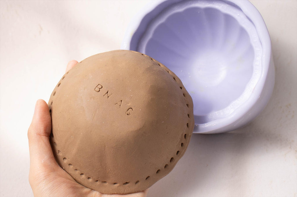 Hand Building Dessert Bowl Mother Mold for Pottery, Ceramics mother mold, Oval tray silicone mold, plaster mold making