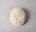 Antique Cameo Soap Mold, Hand-Carved Relief, Chocolate, Ornament Diffuser Making