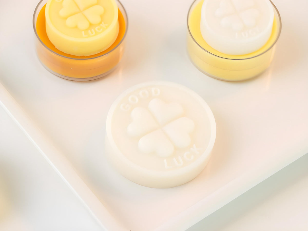 Good Luck Clover Silicone Mold, Coin Soap, Candle, Clay (30/44mm)