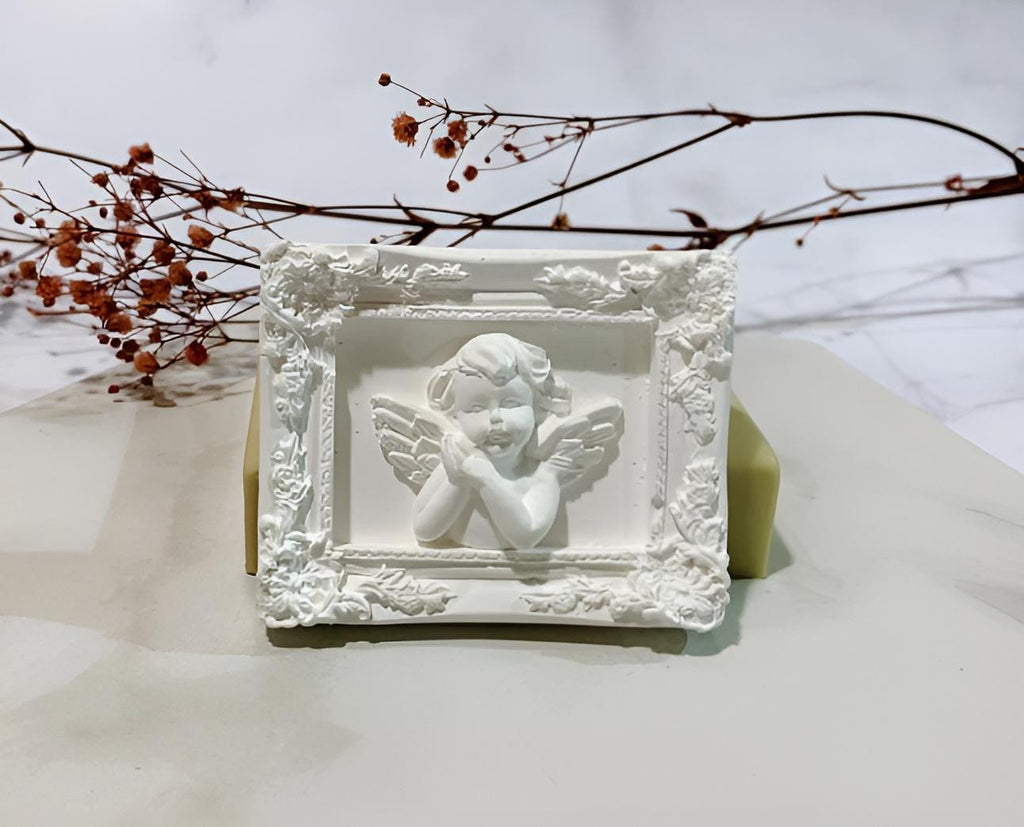 Baby Angel Frame Silicone Mold, Home Decor Ornament, Candle Soap Clay