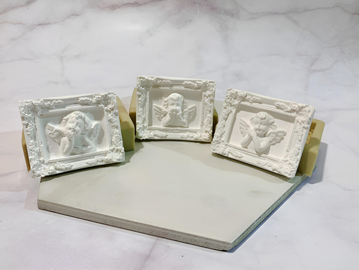 Baby Angel Frame Silicone Mold, Home Decor Ornament, Candle Soap Clay