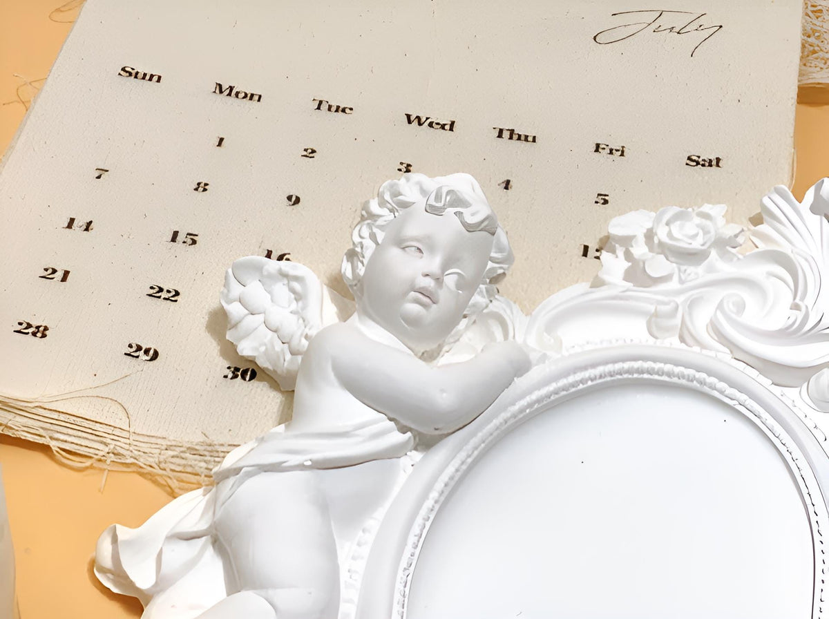 Baby Angel Frame Silicone Mold, Candle Soap Pottery Plaster