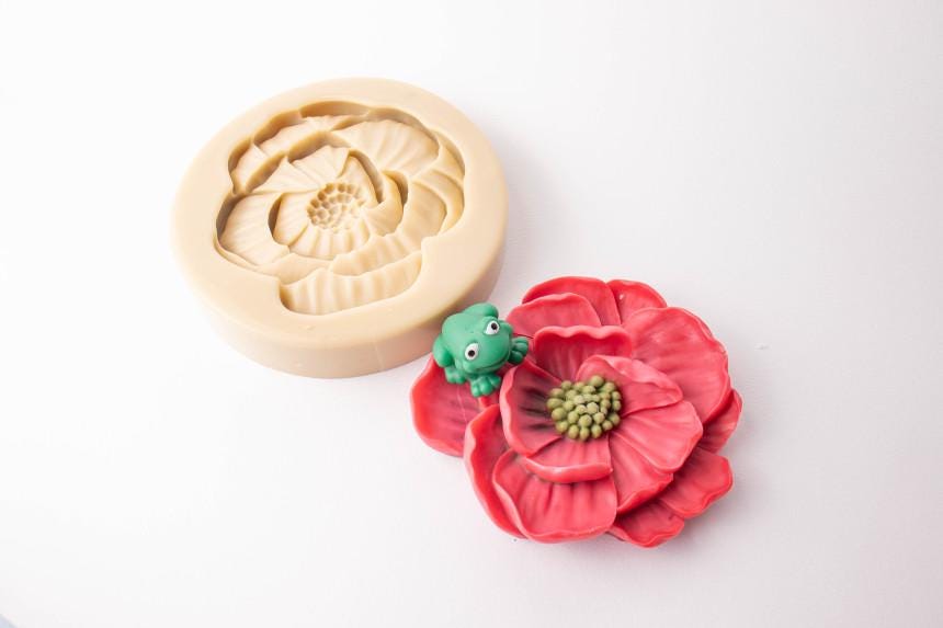 Large Tree Peony Silicone Mold, Pottery & Cake Decor