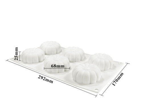 6-Cavity Daisy Flower Silicone Mold, Cake Decoration, Soap, Resin