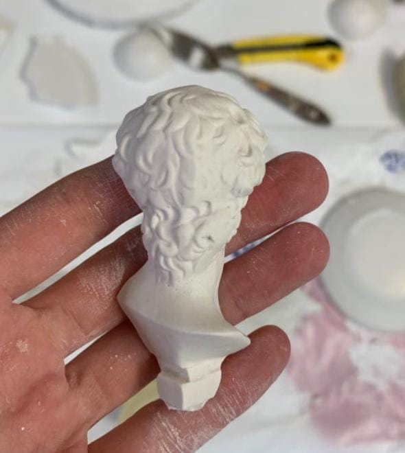 Julian Bust Silicone Mold, Jesmonite Plaster Resin Concrete Candle Casting
