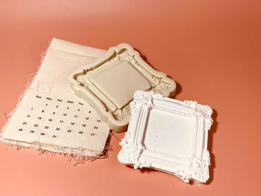 Antique Picture Frame Silicone Mold, Roman Column Tray, Cake Decor
