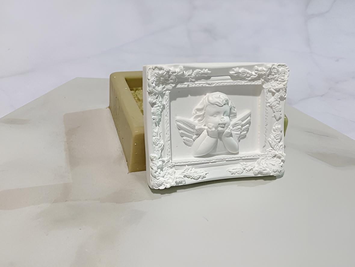 Baby Angel Frame Silicone Mold, Home Decor Ornament, Candle Soap Clay