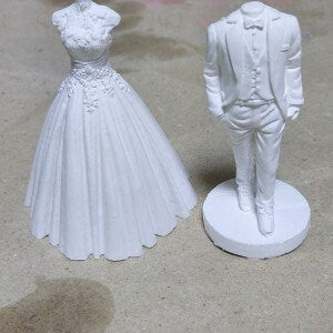 Bride wedding dress silicone mold, wedding gift making mold, wedding dress mold, candle plaster jesmonite concrete