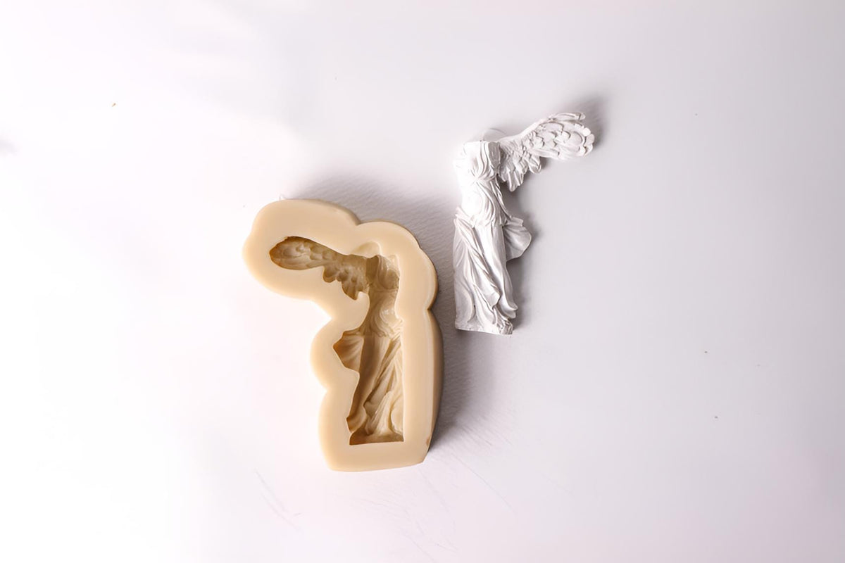 Nike Goddess Silicone Mold, Victory Sculpture, Candle, Grip, Intaglio Art
