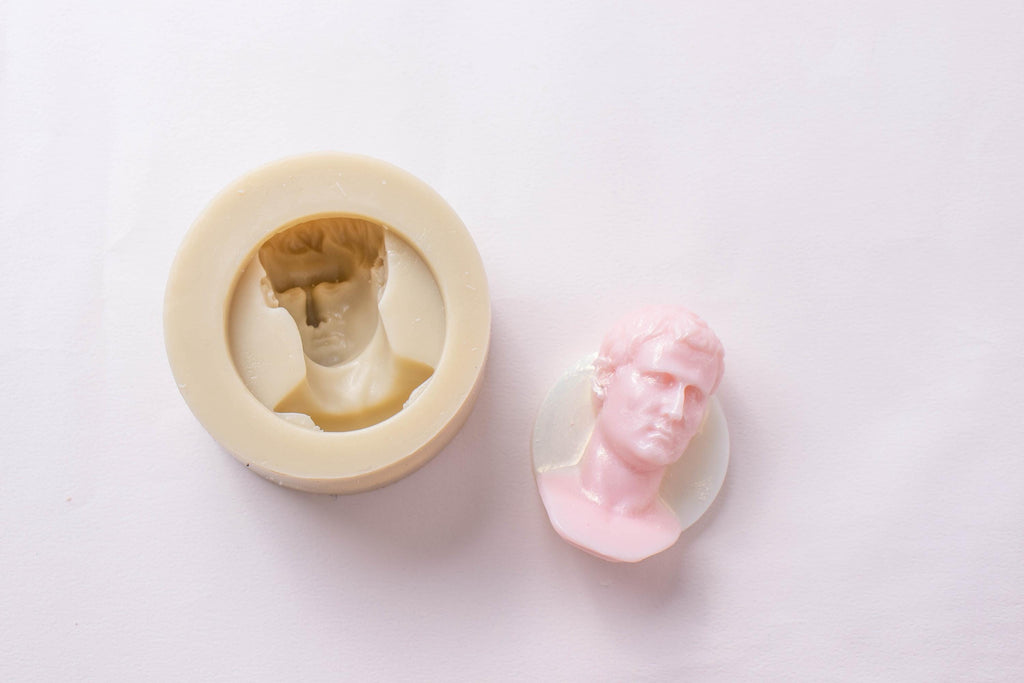 Agrippa Roman Bust Silicone Mold, Chocolates, Gypsum, Diffuser