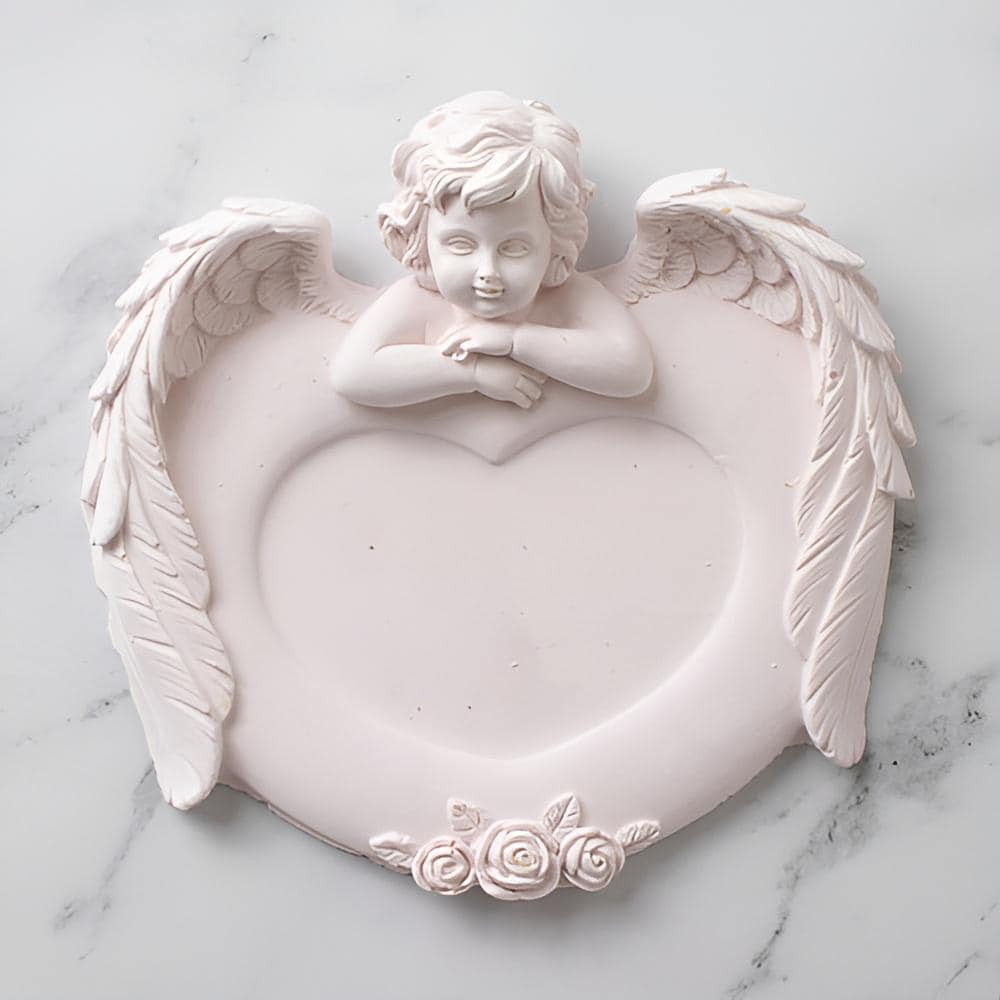 Baby Angel Frame Mold, Silicone Pottery Plaster Intaglio Art