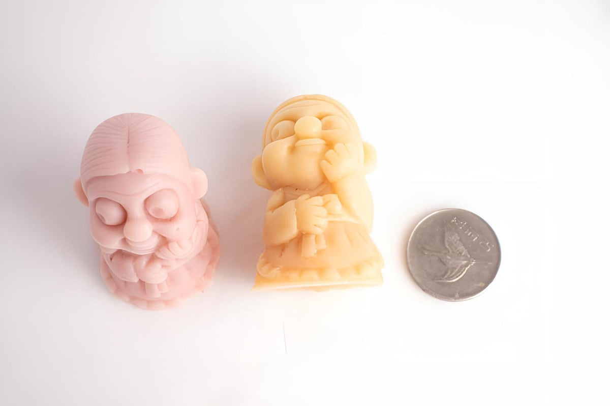 Dolhareubang Silicone Mold, Stone Grandpa Grandma Figurine