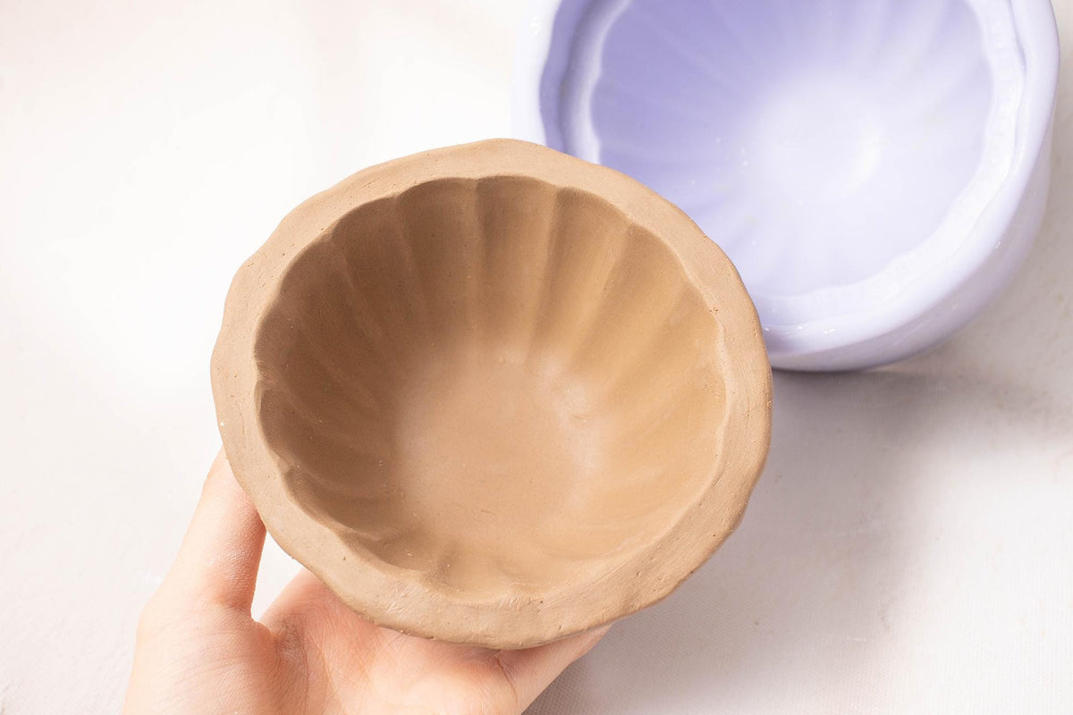 Hand Building Dessert Bowl Mother Mold for Pottery, Ceramics mother mold, Oval tray silicone mold, plaster mold making