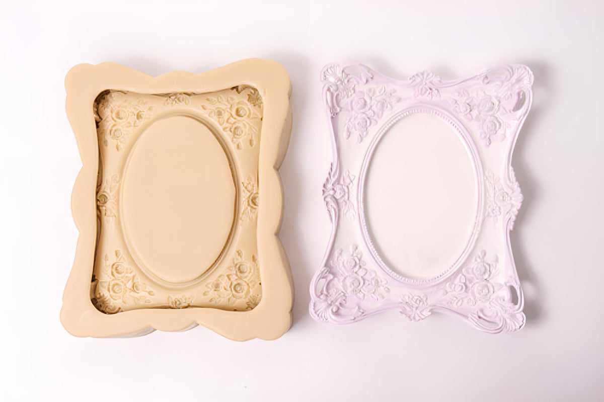 Rococo Frame Silicone Mold, Large Tray, Food Safe