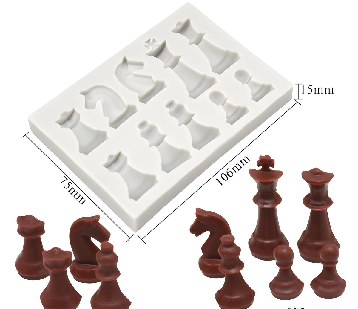 Chess Piece Silicone Mold, Vintage Candle Decor, Resin, Soap, Clay