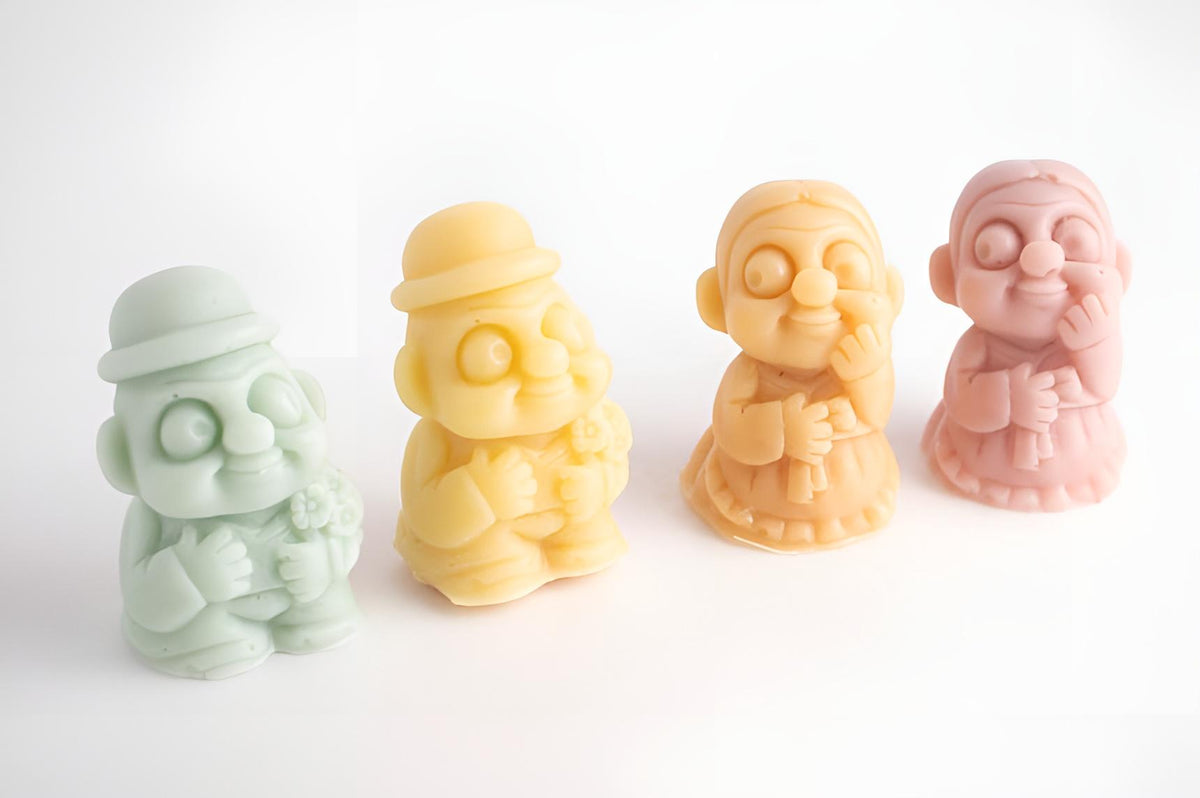 Dolhareubang Silicone Mold, Stone Grandpa Grandma Figurine