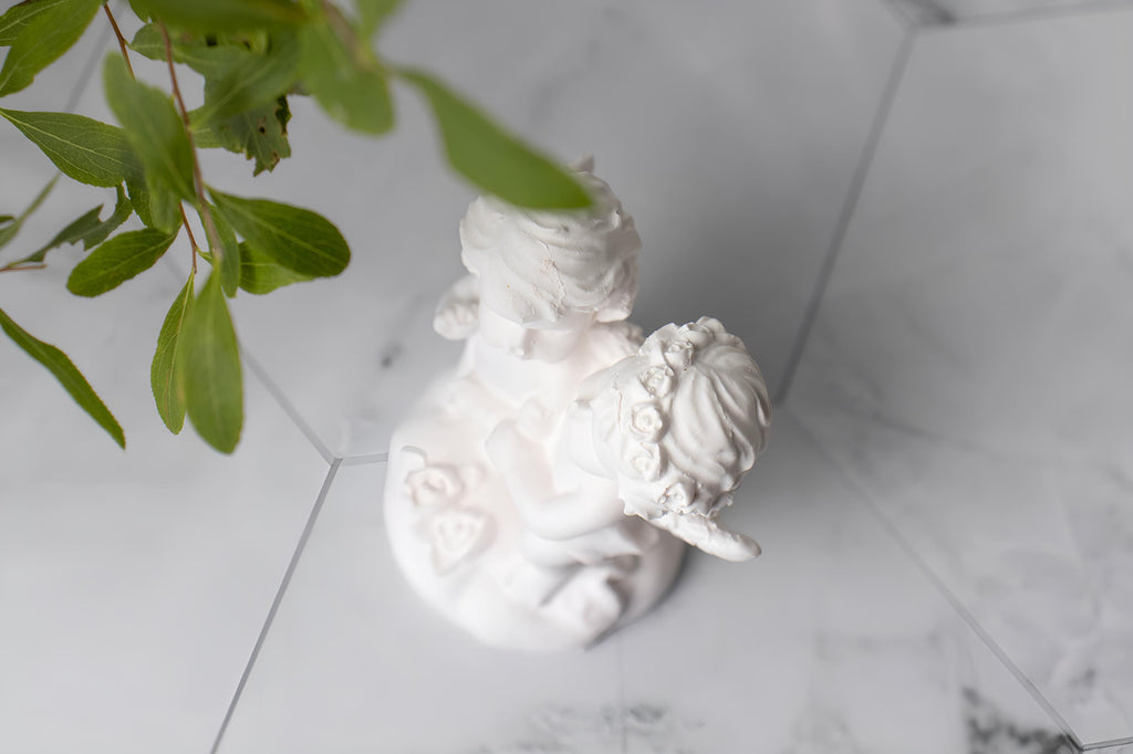 3D Twin Angel Silicone Mold, Candle, Soap, Clay (45x50x65mm)