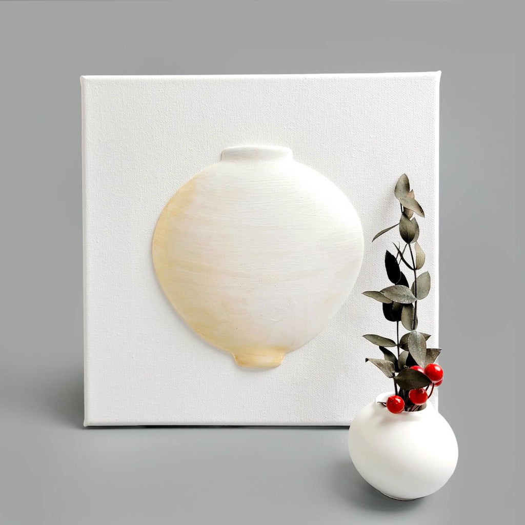 Korean Moon Jar 2D Silicone Mold, Pottery, Candle, Gypsum (155mm)