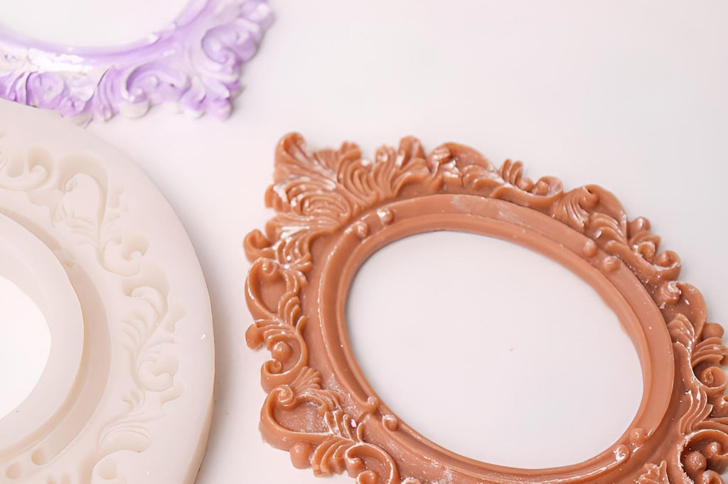 Antique Oval Frame Silicone Mold, Cameo & Candle Decor