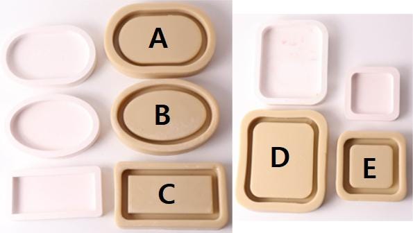 Modern Tray Silicone Mold, Candle Holder, Coaster Making