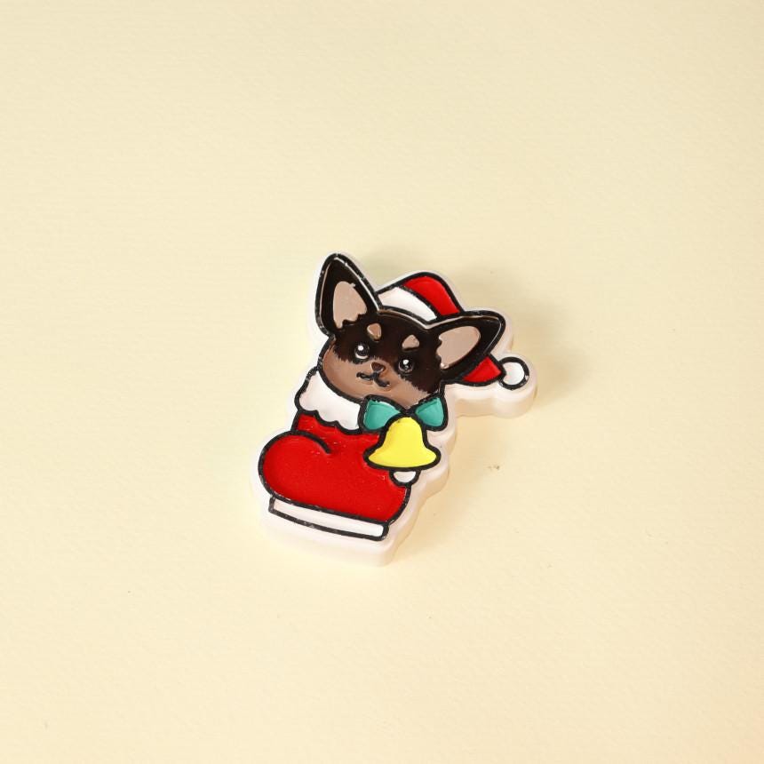 Christmas Dog Silicone Mold, Resin Clay Jesmonite, Air Freshener