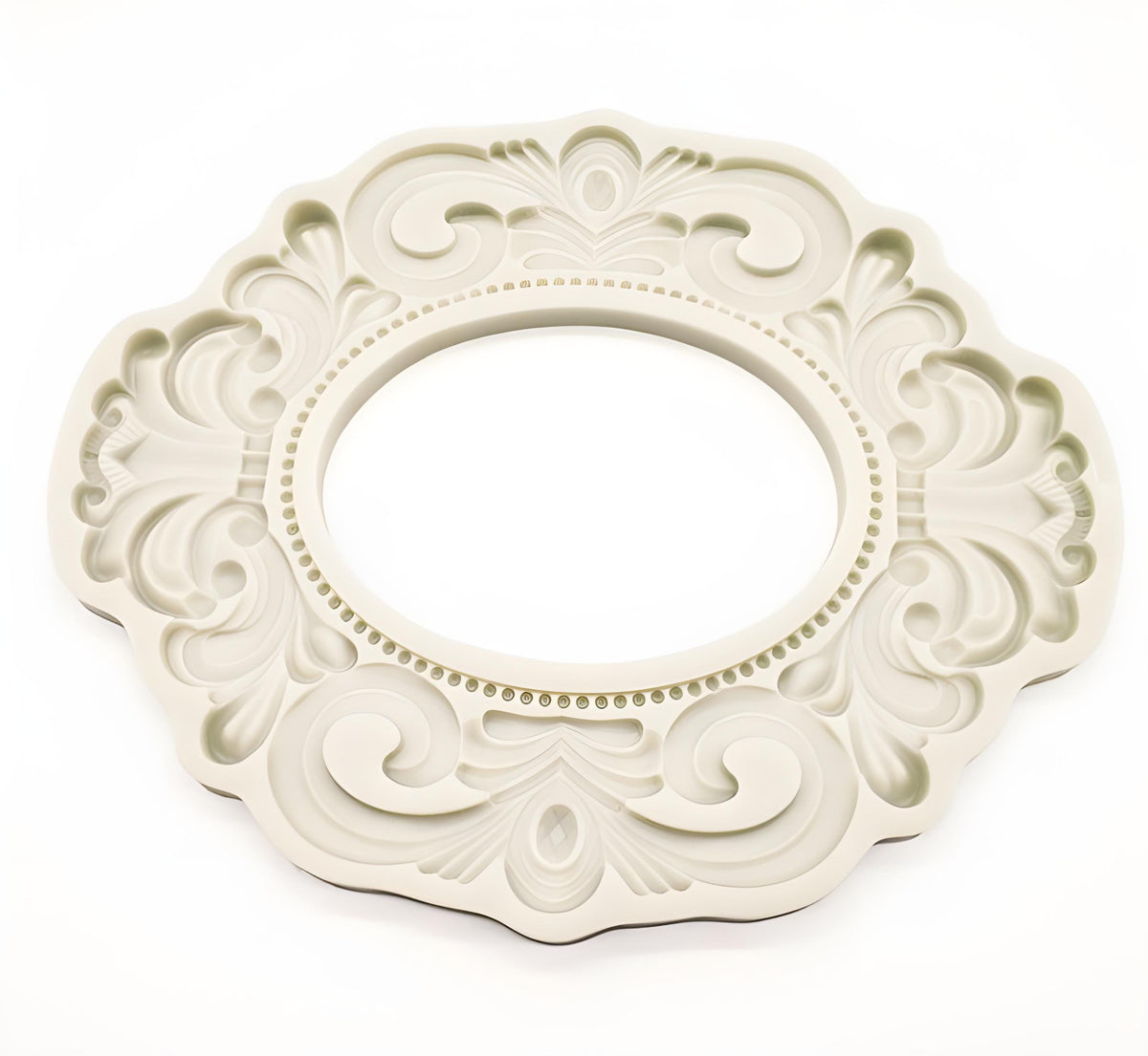 245mm Antique Photo Frame Mold, Oval Frame Silicone Mold, Picture Frame, Intaglio Art Frame, Food Safe