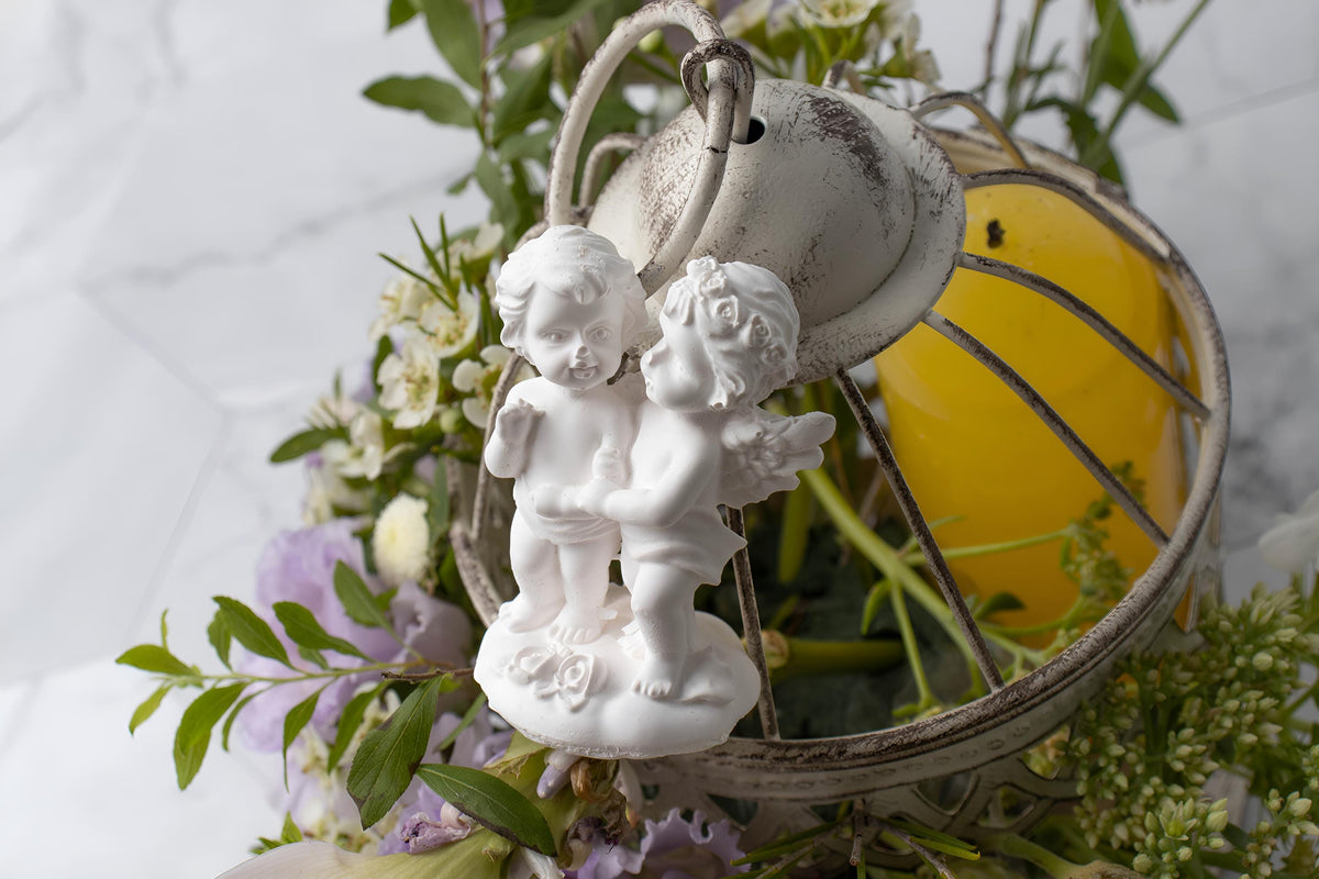 3D Twin Angel Silicone Mold, Candle, Soap, Clay (45x50x65mm)