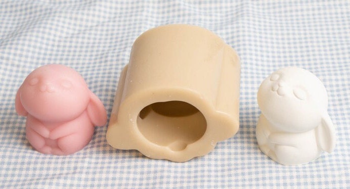 Baby Bunny Silicone Mold, Candle Resin Soap Clay, Handmade