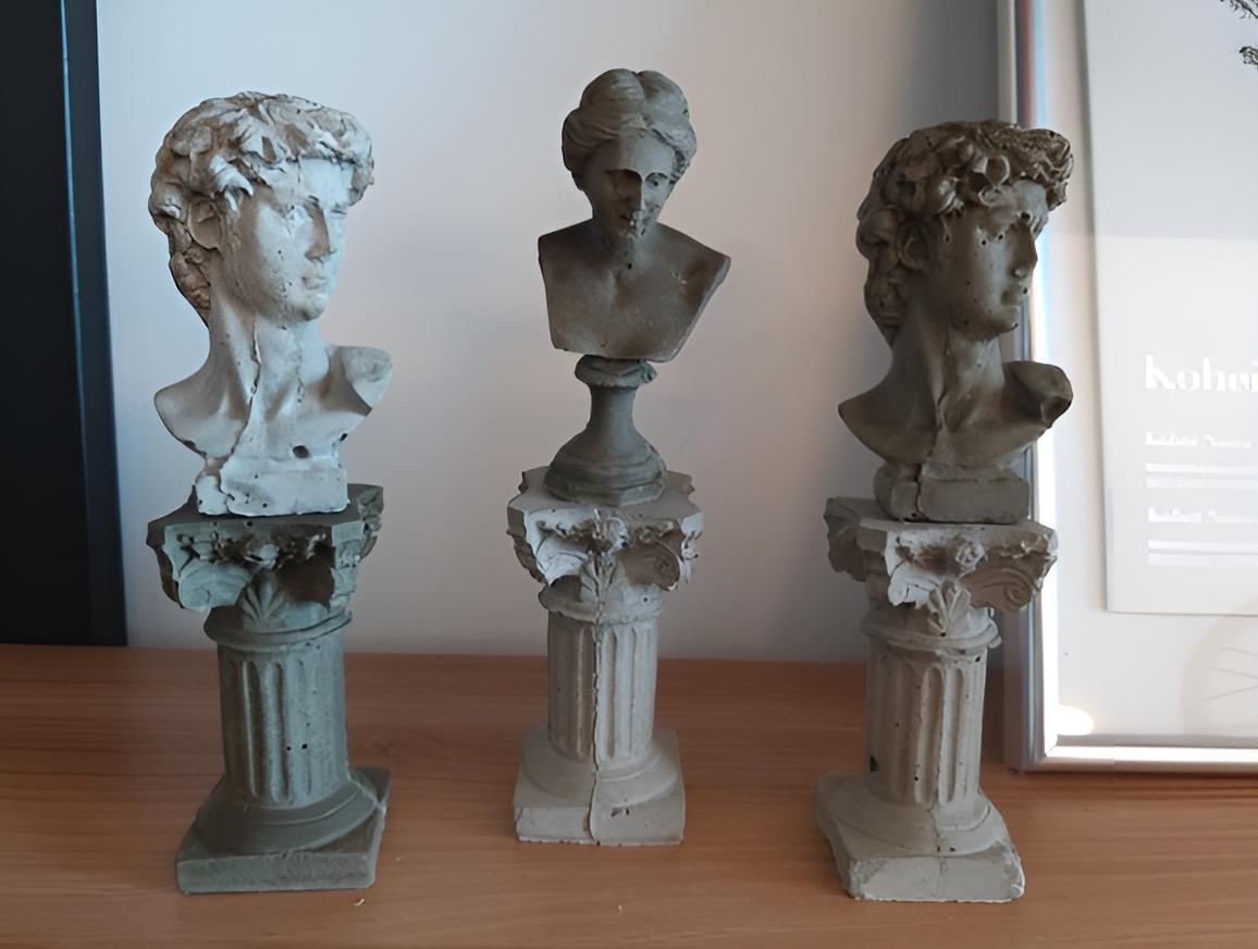 Julian Bust Silicone Mold, Jesmonite Plaster Resin Concrete Candle Casting