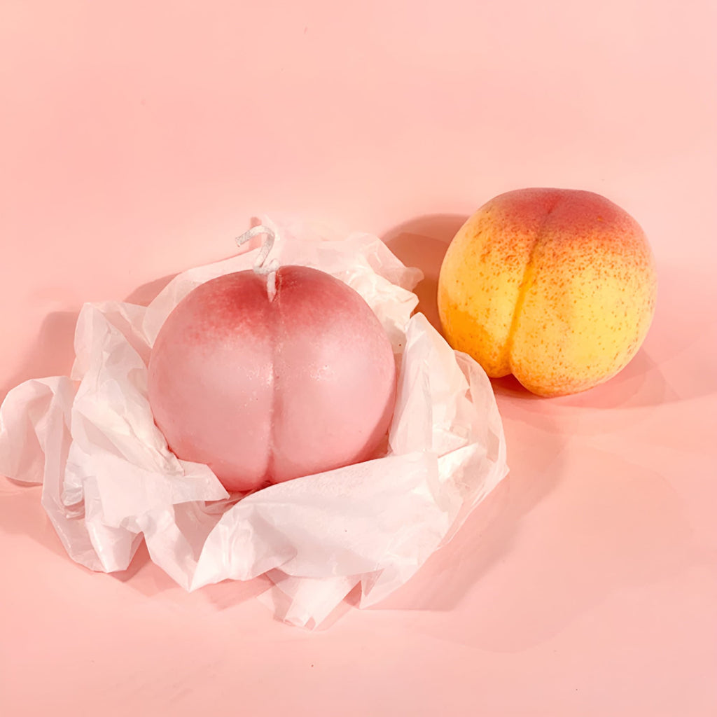 Large Peach Silicone Mold, Candle & Plaster Making, Handmade in Korea