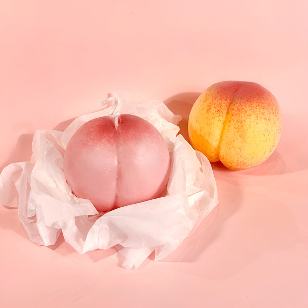 Large Peach Silicone Mold, Candle & Plaster Making, Handmade in Korea