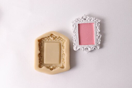 Antique Picture Frame Silicone Mold, Resin Jesmonite Tray