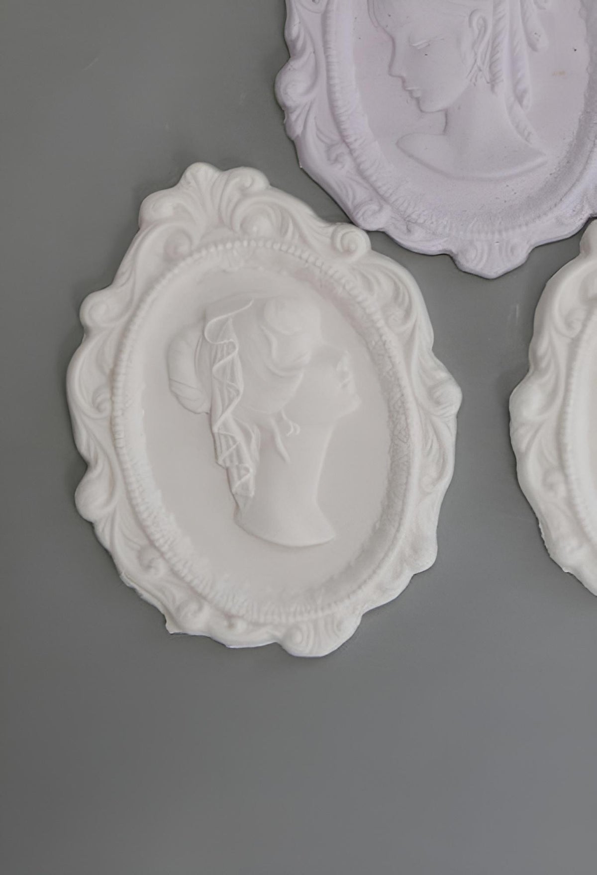 Cameo Lady Silicone Mold, Antique Candle Decor, Intaglio Art